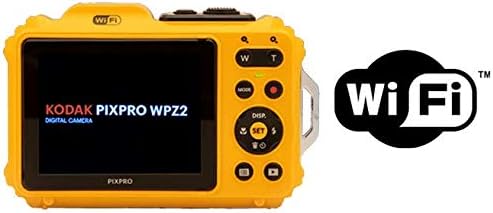 KODAK PIXPRO WPZ2 Rugged Waterproof Shockproof Dustproof WiFi Digital Camera 16MP 4X Optical Zoom 1080P Full HD Video Vlogging Camera 2.7