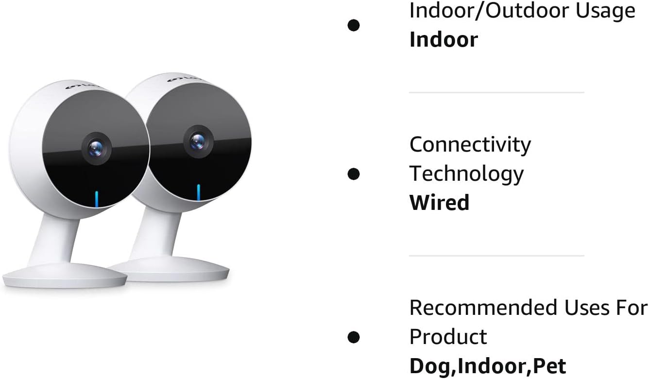 LaView 4MP Cameras for Home Security Indoor,Home Security Cameras for Baby/Elder/Pet/Nanny,Baby Cam Starlight Sensor Color Night Vision,US Cloud Service,Works with Alexa,iOS & Android & Web Access