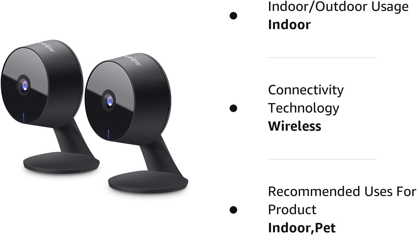 LaView 4MP Cameras for Home Security Indoor,Home Security Cameras for Baby/Elder/Pet/Nanny,Baby Cam Starlight Sensor Color Night Vision,US Cloud Service,Works with Alexa,iOS & Android & Web Access