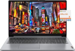 Lenovo 15.6″ Laptop, IdeaPad 1, 20GB RAM, 1TB PCIe SSD, Wi-Fi 6 and Bluetooth 5.1, HDMI, SD Card Reader, 15.6″ HD Anti-Glare Display, AMD Athlon Dual-core Processor, Windows 11 Home in S Mode
