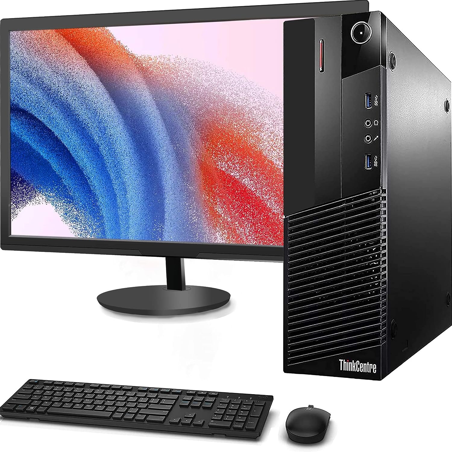 Lenovo SFF Computer Desktop PC, Intel Core i7 3.4GHz Processor, 16GB Ram, 128GB SSD, 2TB HDD, Wireless Keyboard & Mouse, WiFi | Bluetooth, New 24