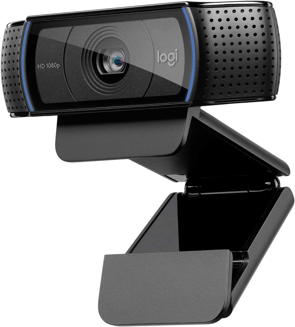 Logitech C920x HD Pro Webcam, Full HD 1080p/30fps Video Calling, Clear Stereo Audio, HD Light Correction, Works with Skype, Zoom, FaceTime, Hangouts, PC/Mac/Laptop/Macbook/Tablet – Black