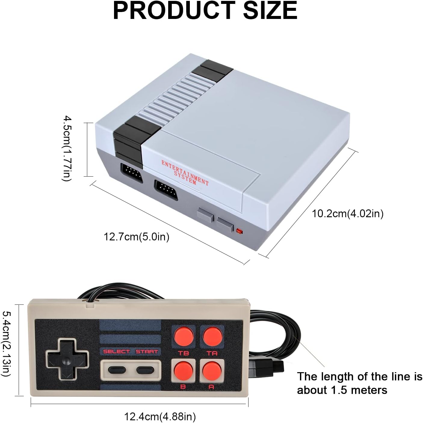 Retro Game Console Mini Classic Game System Built-in 620 Classic Video Games Plug and Play TV Games with 2X 4 Classic Edition Controller for Kids and Adults AV Output