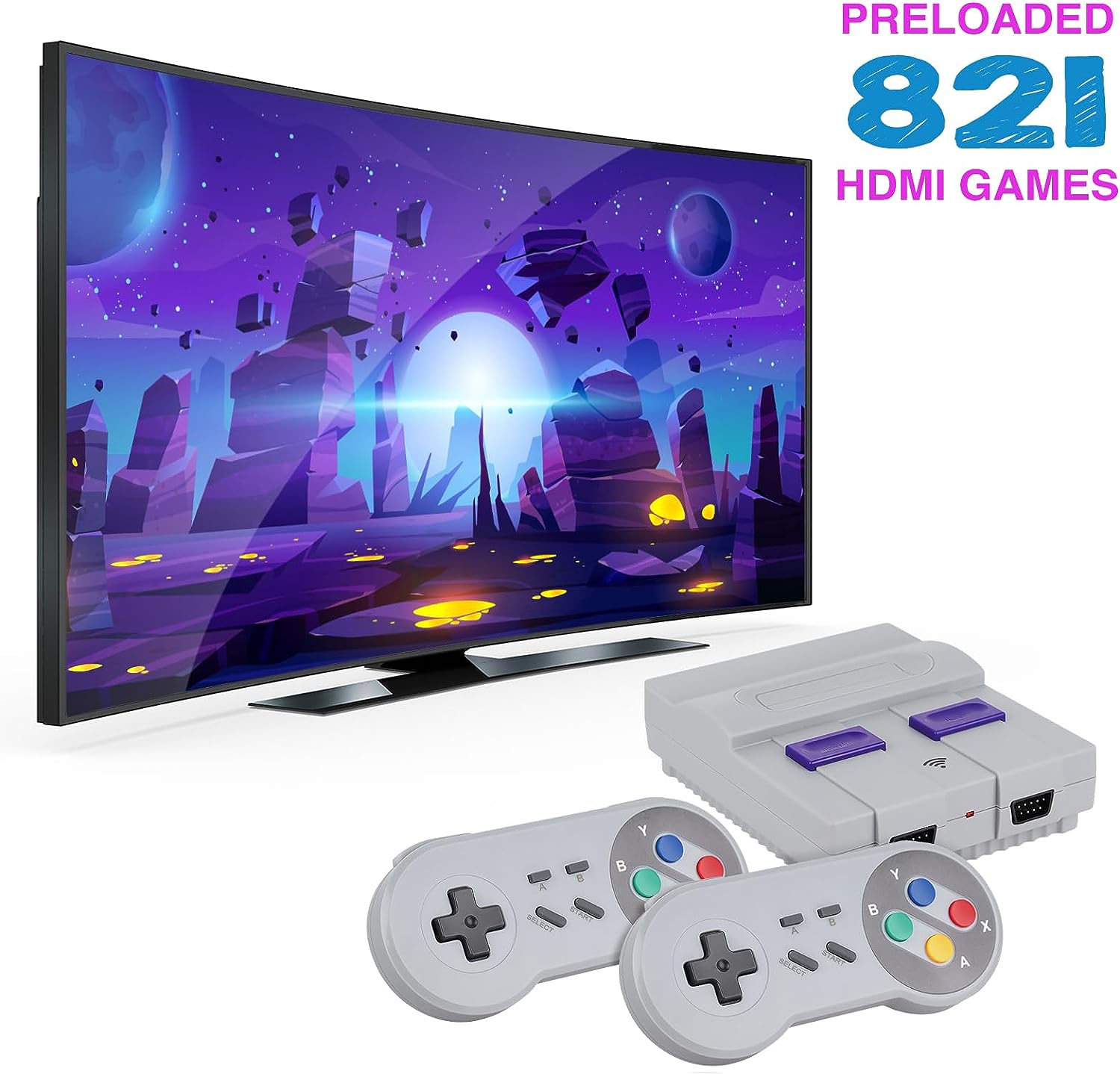 Retro Game Console Mini Classic Game System Built-in 620 Classic Video Games Plug and Play TV Games with 2X 4 Classic Edition Controller for Kids and Adults AV Output