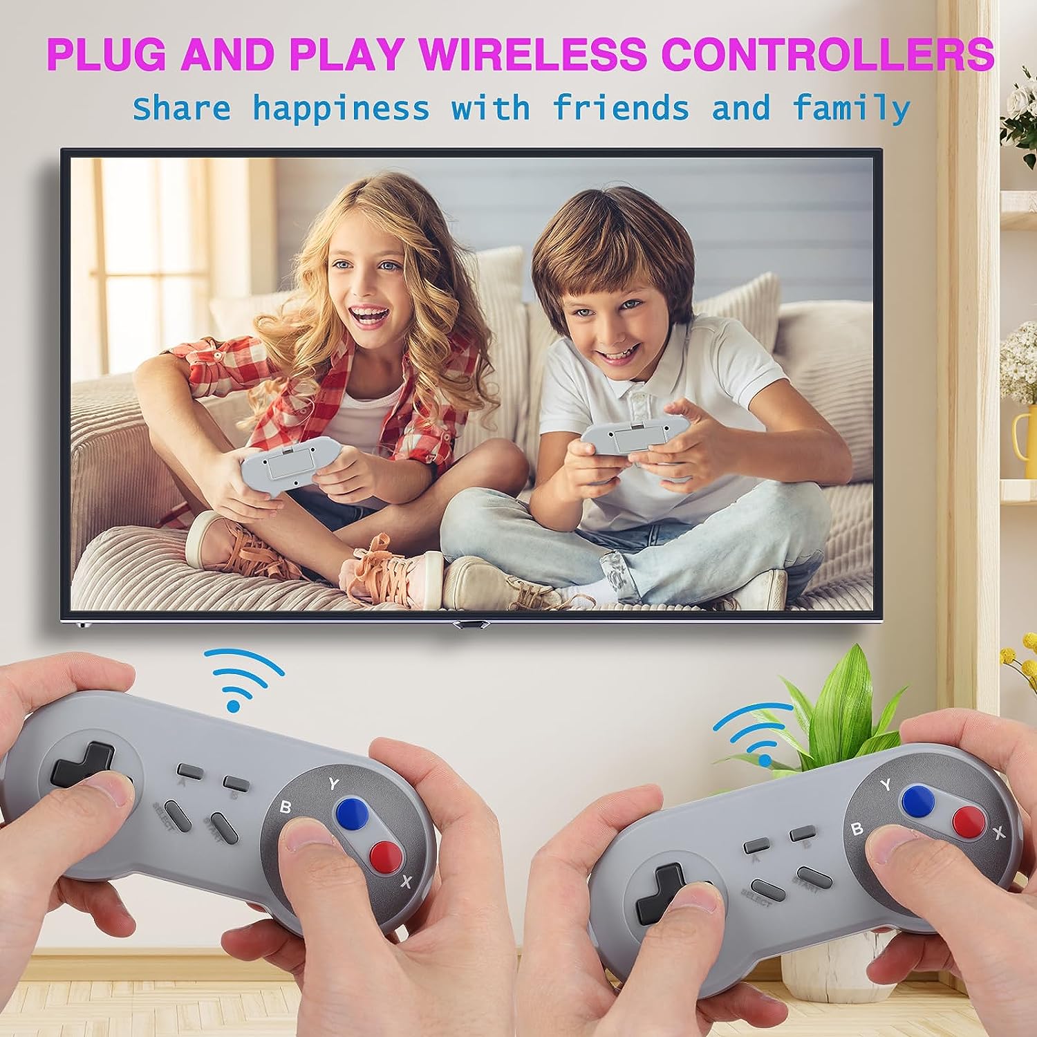 Retro Game Console Mini Classic Game System Built-in 620 Classic Video Games Plug and Play TV Games with 2X 4 Classic Edition Controller for Kids and Adults AV Output