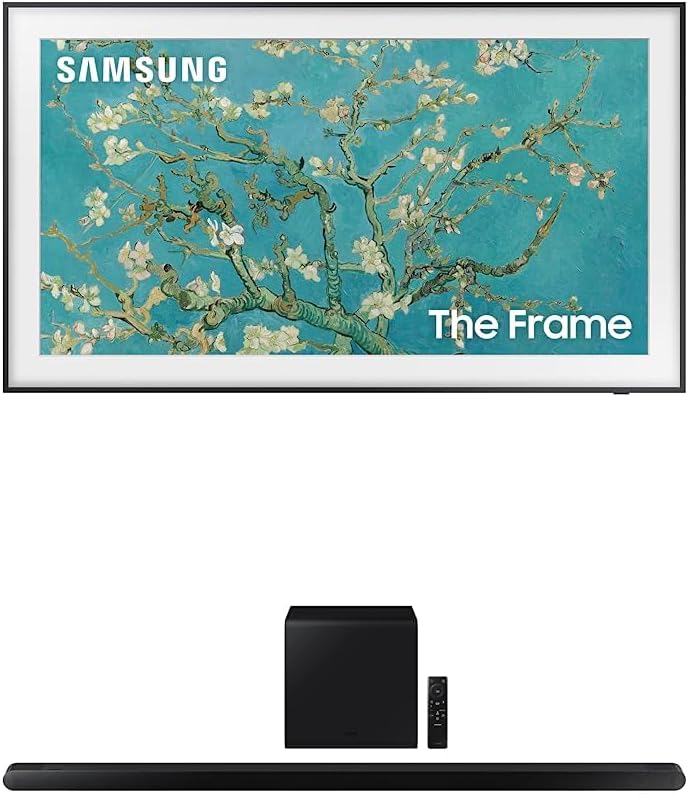 SAMSUNG 32-Inch Class QLED The Frame LS03C Series, Quantum HDR, Art Mode, Anti-Reflection Matte Display, Slim Fit Wall Mount Included, Smart TV w/Alexa Built-in (QN32LS03CB, Latest Model)