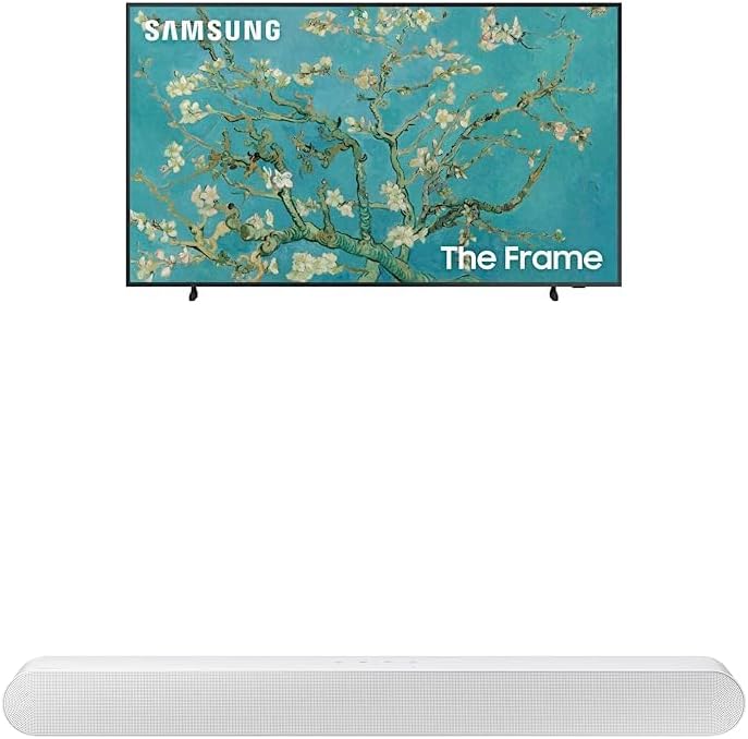 SAMSUNG 32-Inch Class QLED The Frame LS03C Series, Quantum HDR, Art Mode, Anti-Reflection Matte Display, Slim Fit Wall Mount Included, Smart TV w/Alexa Built-in (QN32LS03CB, Latest Model)