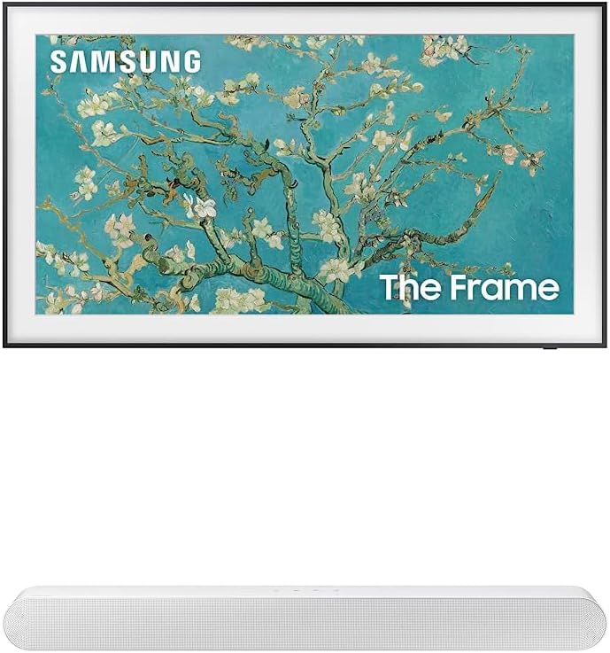 SAMSUNG 32-Inch Class QLED The Frame LS03C Series, Quantum HDR, Art Mode, Anti-Reflection Matte Display, Slim Fit Wall Mount Included, Smart TV w/Alexa Built-in (QN32LS03CB, Latest Model)