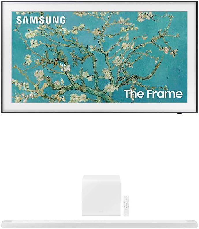 SAMSUNG 32-Inch Class QLED The Frame LS03C Series, Quantum HDR, Art Mode, Anti-Reflection Matte Display, Slim Fit Wall Mount Included, Smart TV w/Alexa Built-in (QN32LS03CB, Latest Model)