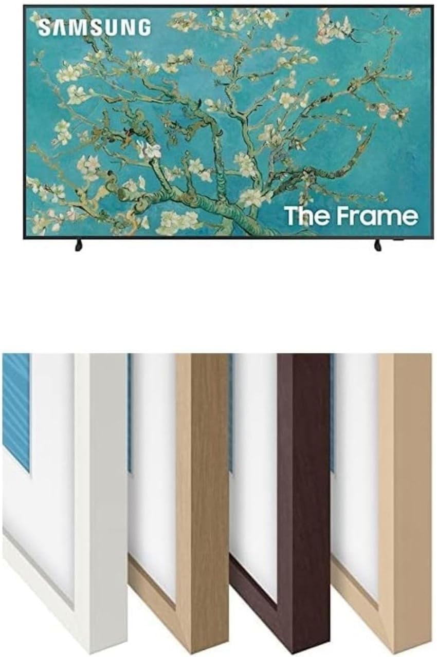 SAMSUNG 32-Inch Class QLED The Frame LS03C Series, Quantum HDR, Art Mode, Anti-Reflection Matte Display, Slim Fit Wall Mount Included, Smart TV w/Alexa Built-in (QN32LS03CB, Latest Model)