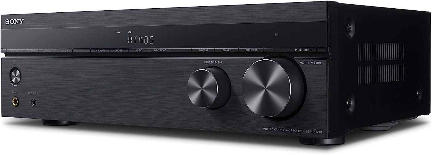 Sony STR-DH790 7.2-ch Surround Sound Home Theater AV Receiver: 4K HDR, Dolby Atmos & Bluetooth Black