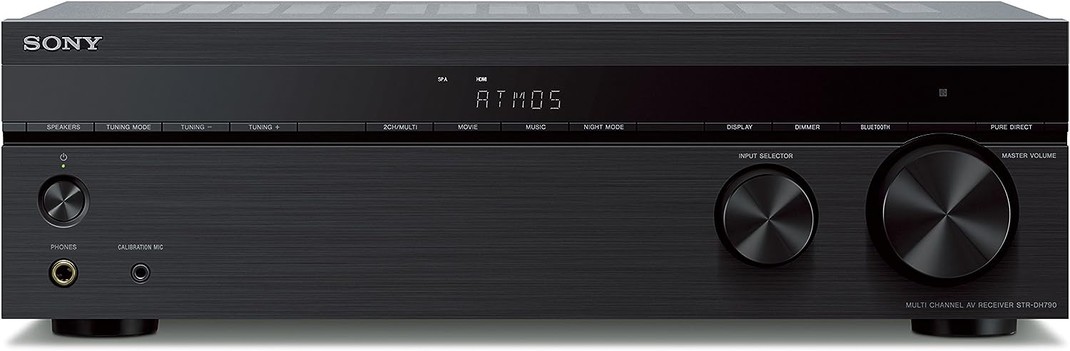 Sony STR-DH790 7.2-ch Surround Sound Home Theater AV Receiver: 4K HDR, Dolby Atmos & Bluetooth Black