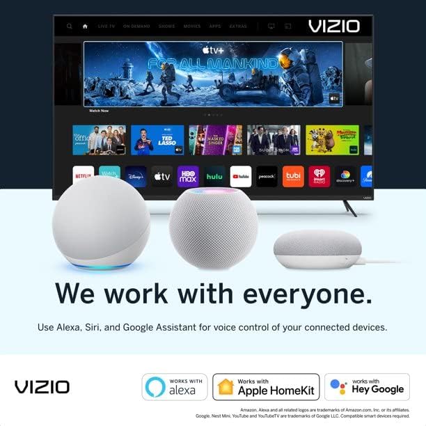 VIZIO 40-Inch Class D-Series Full HD LED 1080p Smart TV, Apple AirPlay 2 and Chromecast Built-in + Free Wall Mount (No Stands) D40f-J09 (Renewed)