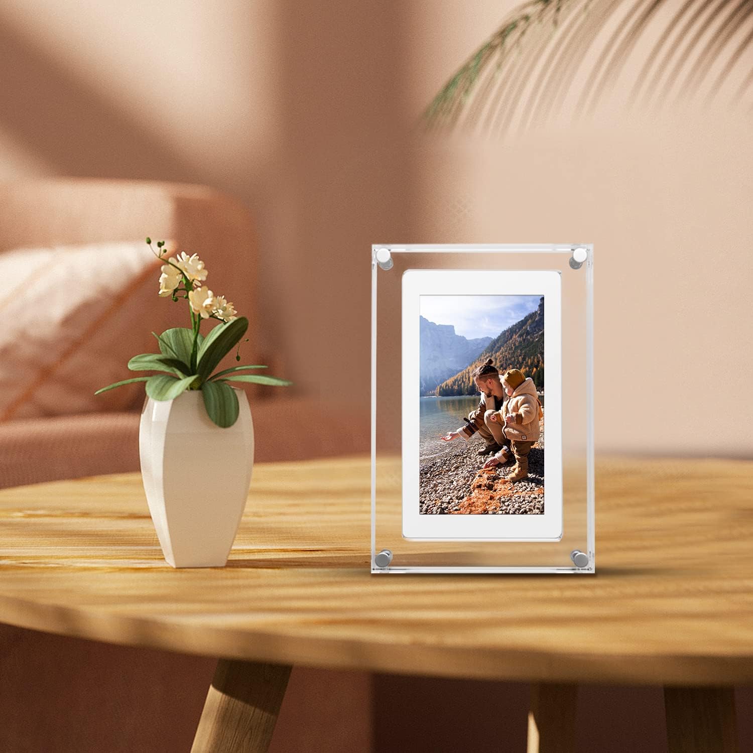 Amaboo 10.1 Inch WiFi Smart Cloud Digital Picture Frame, Electronic Photo Frame with IPS LCD Touch Screen HD Display, Auto Rotate, Share Photos or Videos via Frameo APP