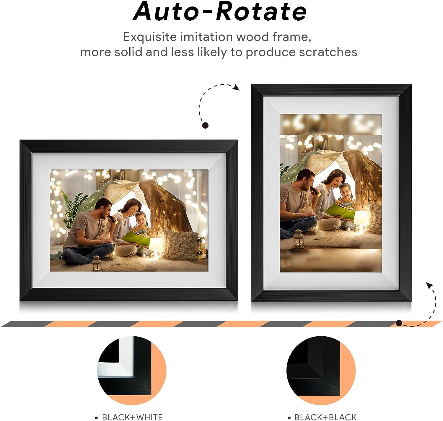 Amaboo 10.1 Inch WiFi Smart Cloud Digital Picture Frame, Electronic Photo Frame with IPS LCD Touch Screen HD Display, Auto Rotate, Share Photos or Videos via Frameo APP