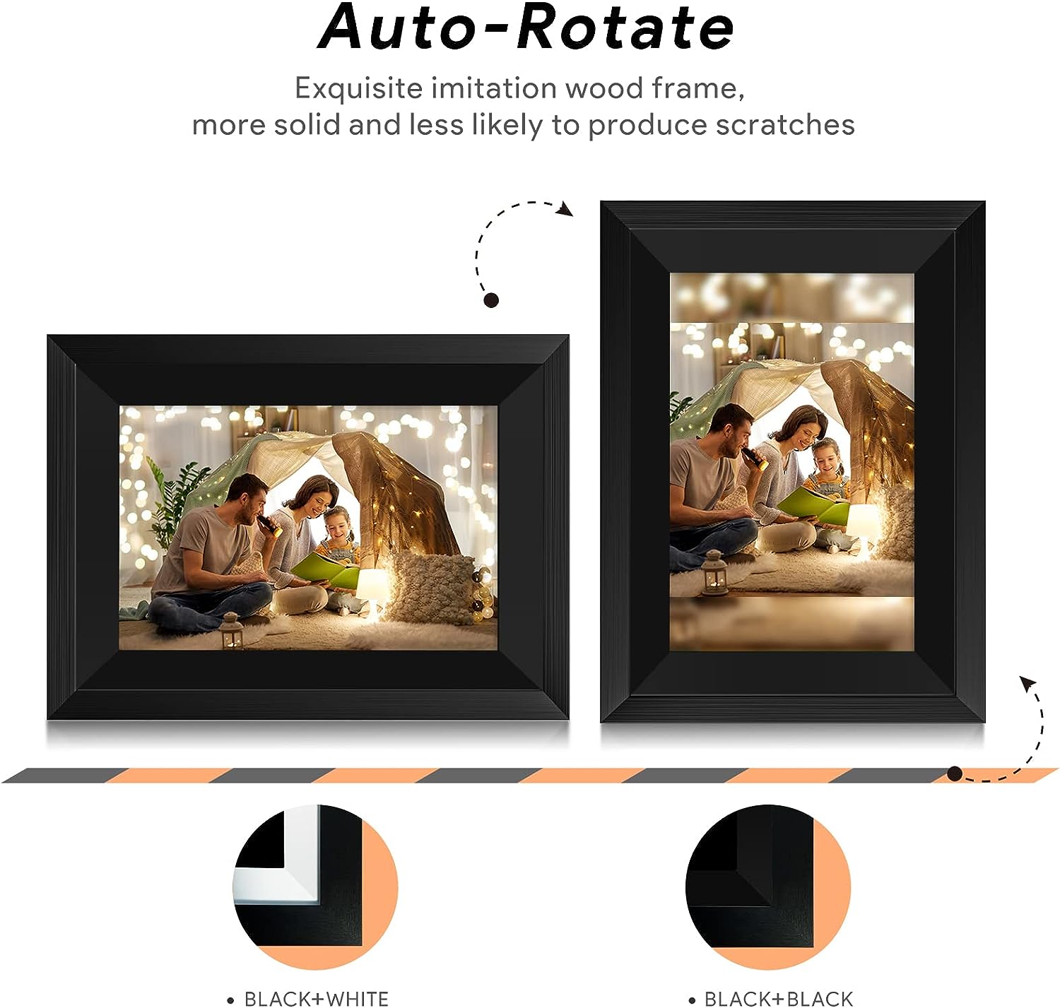 Amaboo 10.1 Inch WiFi Smart Cloud Digital Picture Frame, Electronic Photo Frame with IPS LCD Touch Screen HD Display, Auto Rotate, Share Photos or Videos via Frameo APP