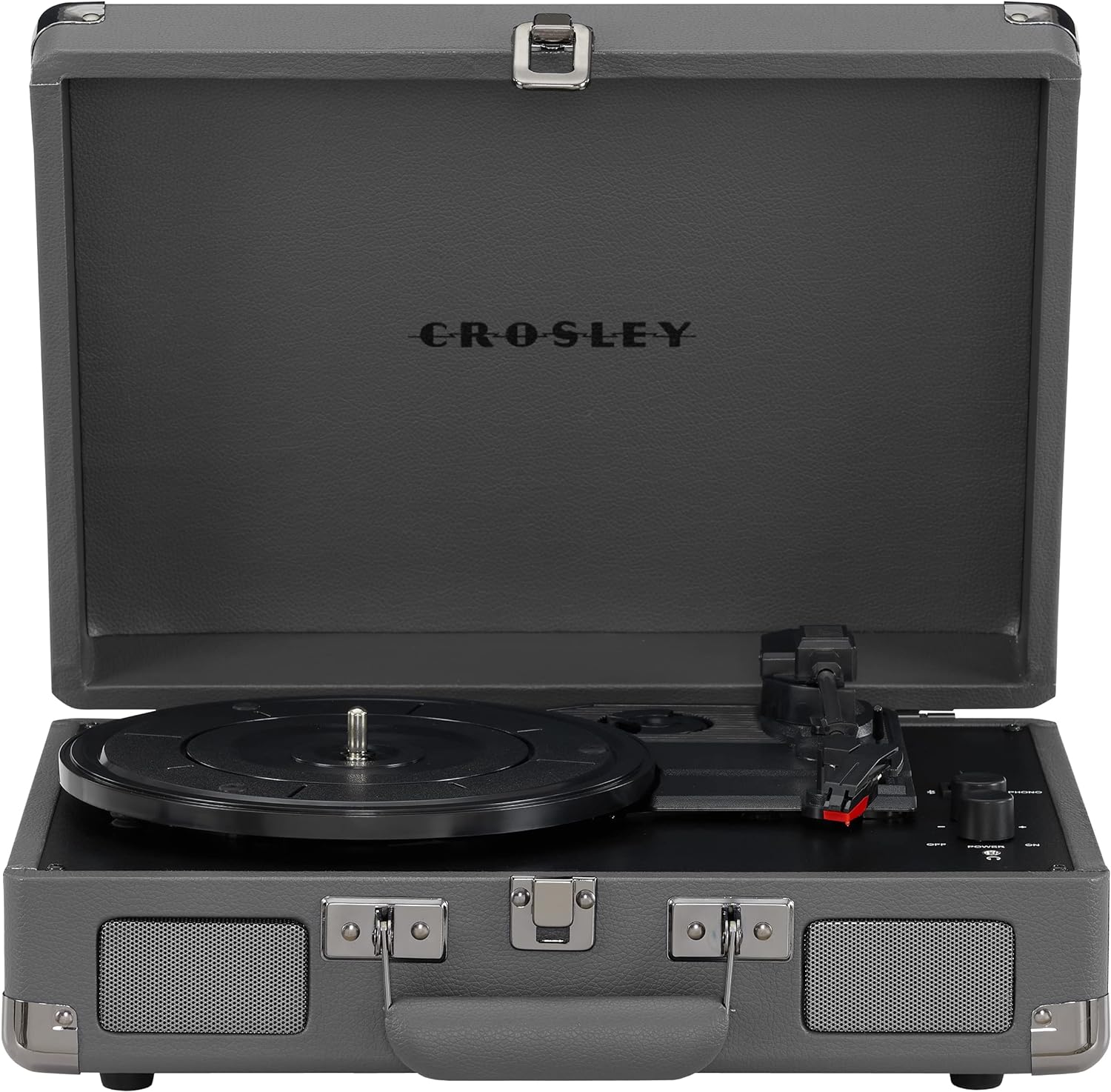 Crosley CR8005F-LT Cruiser Plus Vintage 3-Speed Bluetooth in/Out Suitcase Vinyl Record Player Turntable, Light Tan