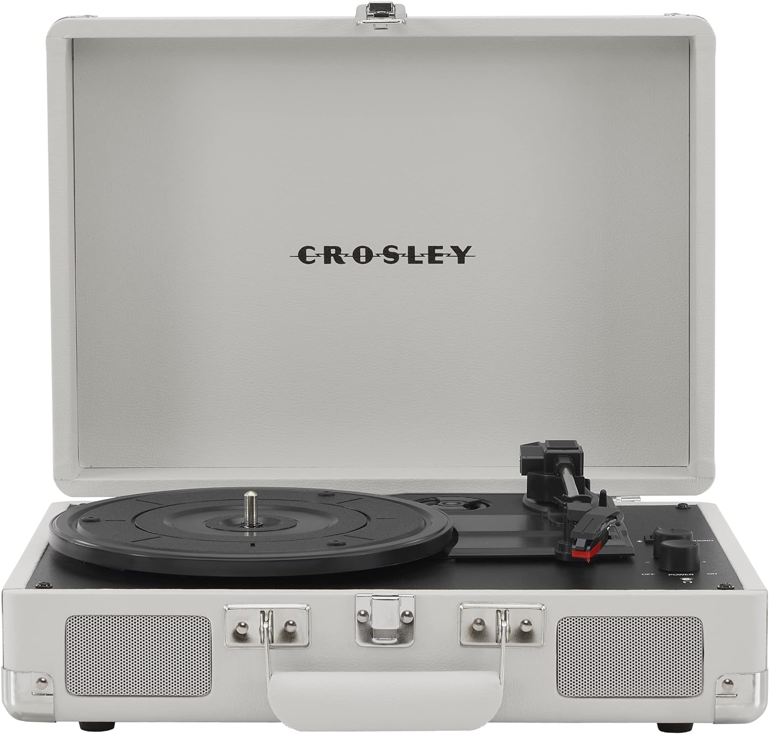 Crosley CR8005F-LT Cruiser Plus Vintage 3-Speed Bluetooth in/Out Suitcase Vinyl Record Player Turntable, Light Tan