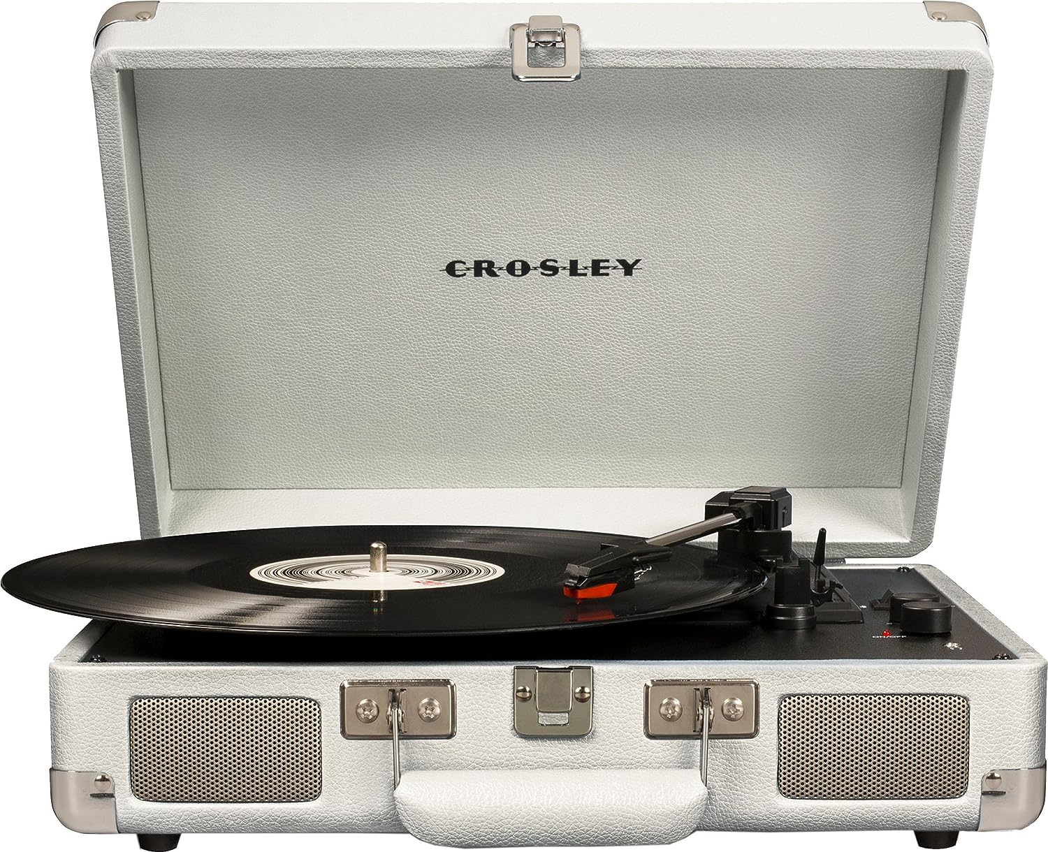 Crosley CR8005F-LT Cruiser Plus Vintage 3-Speed Bluetooth in/Out Suitcase Vinyl Record Player Turntable, Light Tan