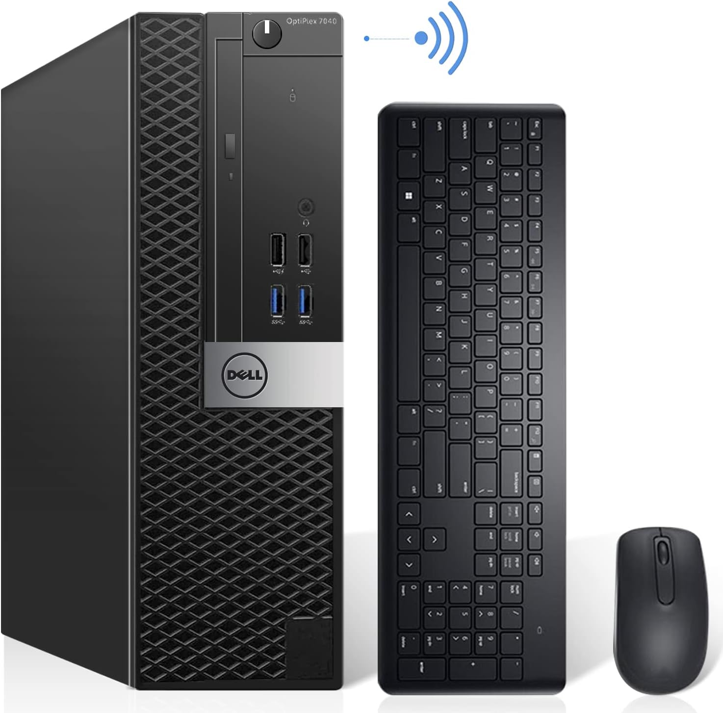 Dell OptiPlex 7040 SFF Desktop Computer PC Intel Quad Core i7-6700 3.20GHz AX200 Built-in WiFi 6 Bluetooth 16GB DDR4 256GB NVMe M.2 SSD 2TB HDD HDMI Wireless Keyboard & Mouse Windows10 Pro (Renewed)