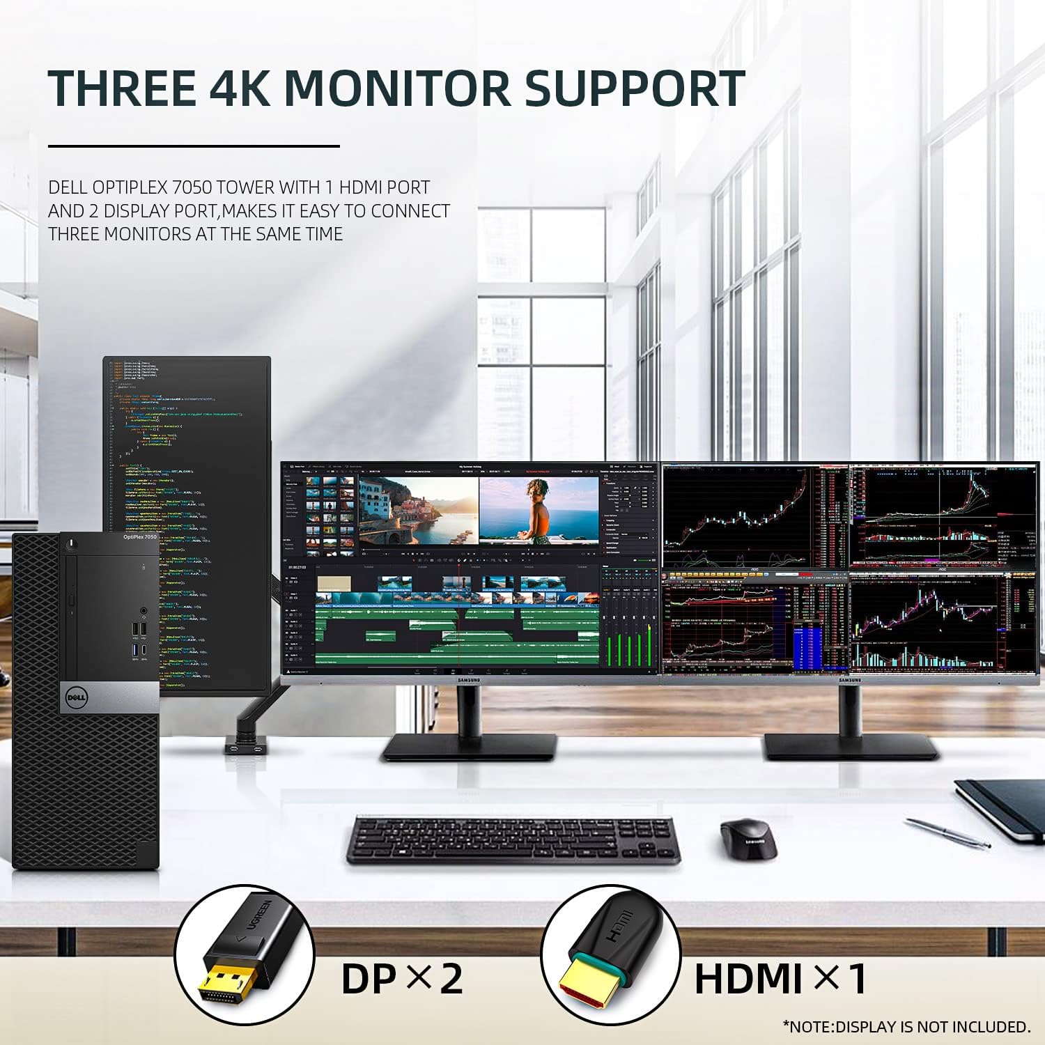 Dell OptiPlex 7060 Tower Computers Desktop Computer Windows 11,i7-8700 3.2GHz,32GB DDR4 Ram 512GB SSD M.2 NVMe SSD,Intel AX210 Built WiFi 6e Bluetooth 5.3, Refurbished Desktop,HDMI,DVD-RW (Renewed)