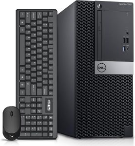 Dell OptiPlex 7060 Tower Computers Desktop Computer Windows 11,i7-8700 3.2GHz,32GB DDR4 Ram 512GB SSD M.2 NVMe SSD,Intel AX210 Built WiFi 6e Bluetooth 5.3, Refurbished Desktop,HDMI,DVD-RW (Renewed)