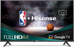 Hisense 40 inch Class A4 Series FHD Google Smart TV with DTS:Virtual X, Game&Sports Modes, Chromecast Built-in, Alexa Compatibility(40A4K, 2023 Model)