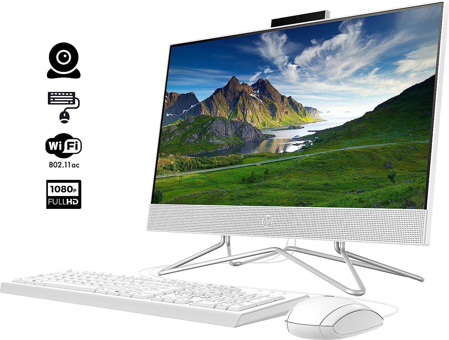 HP 2022 Newest All-in-One Desktop, 21.5
