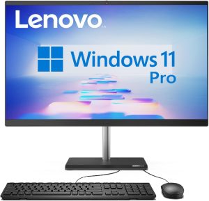 Lenovo V50a Business All-in-one Computer, 23.8" FHD IPS Display, Intel 4-Core Processor, 16GB RAM, 1TB PCIe SSD, Wi-Fi, Webcam, DVD-RW, HDMI, Extra Monitor Support, 2X USB-C, Windows 11 Pro