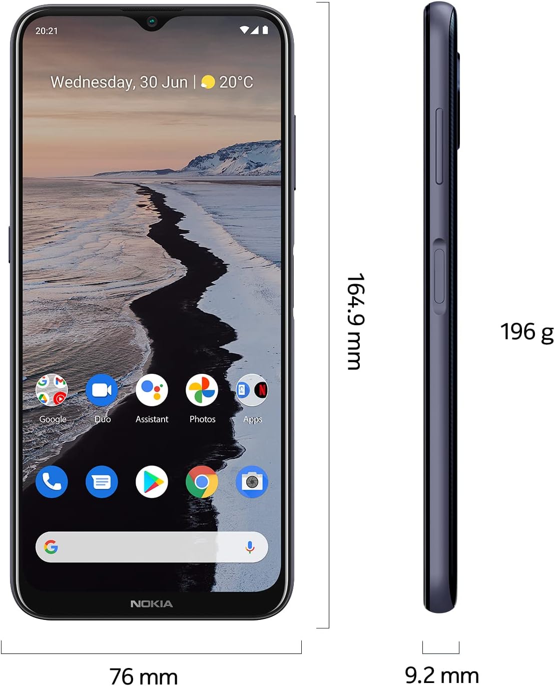 Nokia G10 | Android 11 | Unlocked Smartphone | 3-Day Battery | 3/64GB | 6.52-Inch Screen | 13MP Triple Camera | Dusk