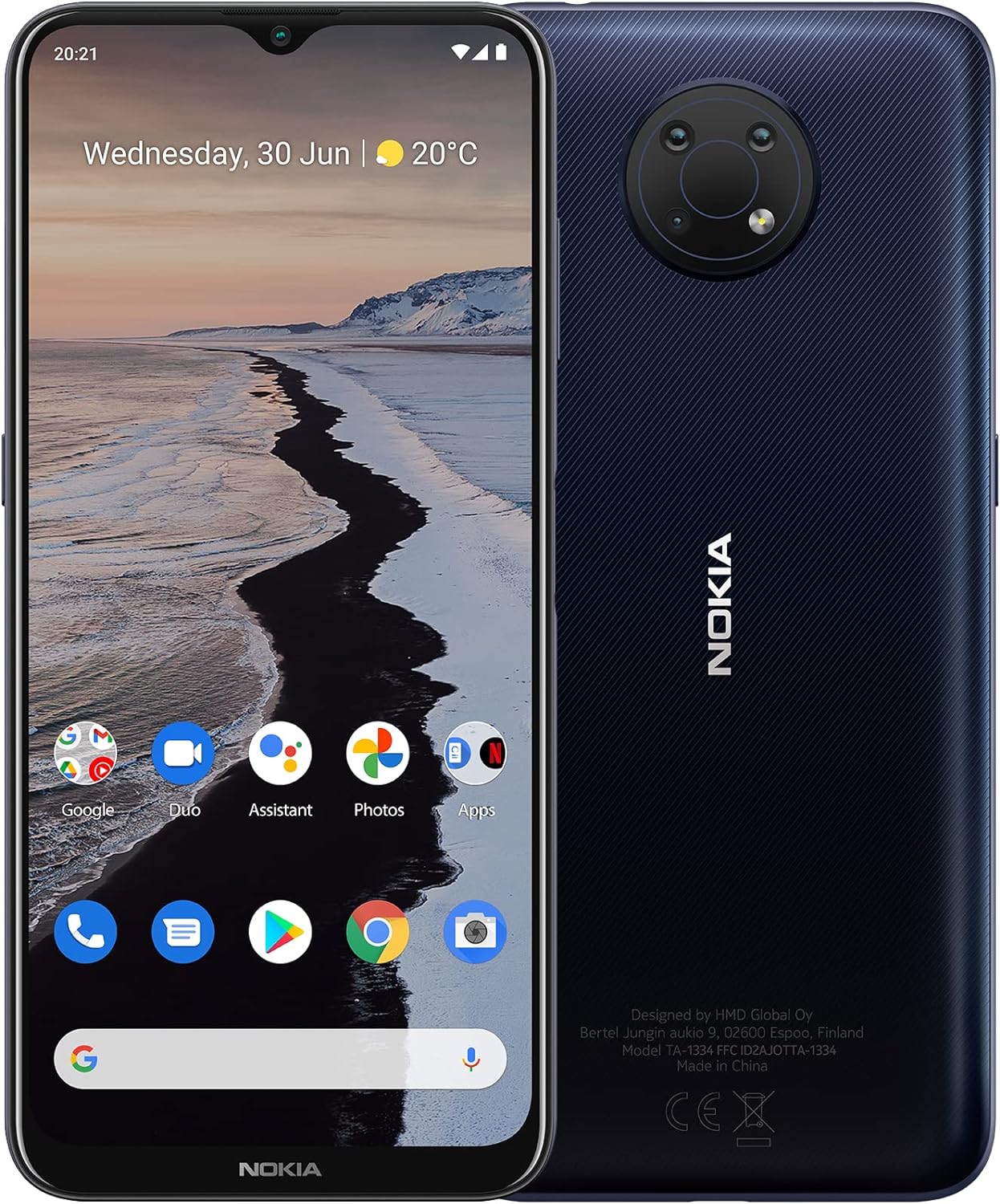 Nokia G10 | Android 11 | Unlocked Smartphone | 3-Day Battery | 3/64GB | 6.52-Inch Screen | 13MP Triple Camera | Dusk