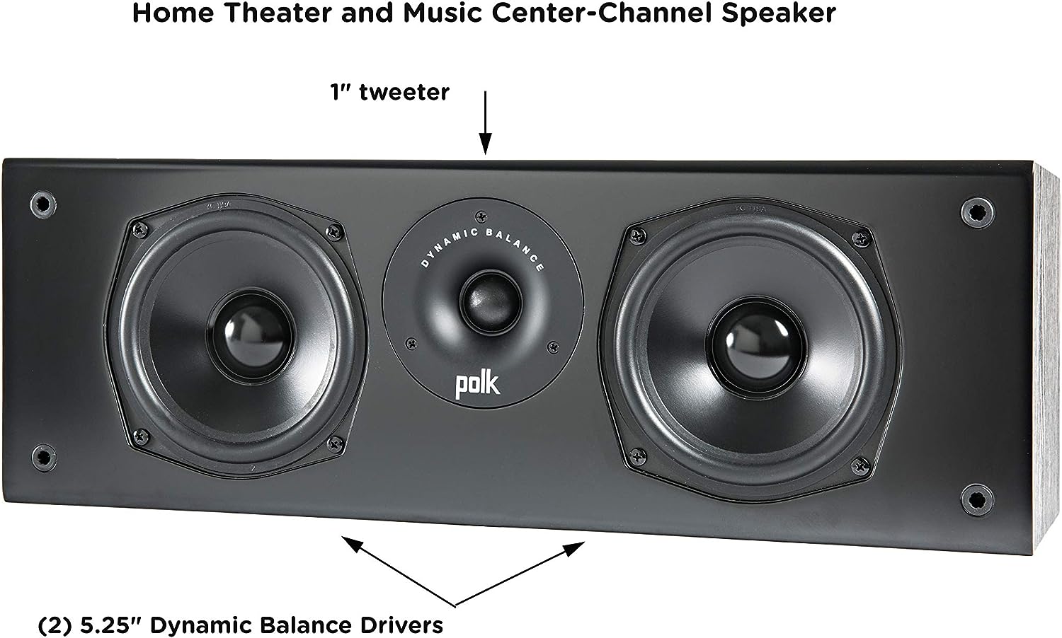 Polk Audio 5.1 Channel Home Theater System with Powered Subwoofer |Two (2) T15 Bookshelf, One (1) T30 Center Channel, Two (2) T50 Tower Speakers, PSW10 Sub | Alexa + HEOS