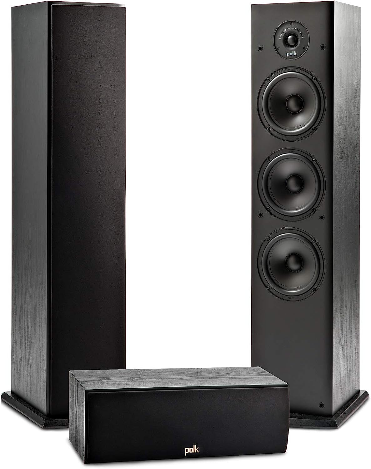 Polk Audio 5.1 Channel Home Theater System with Powered Subwoofer |Two (2) T15 Bookshelf, One (1) T30 Center Channel, Two (2) T50 Tower Speakers, PSW10 Sub | Alexa + HEOS