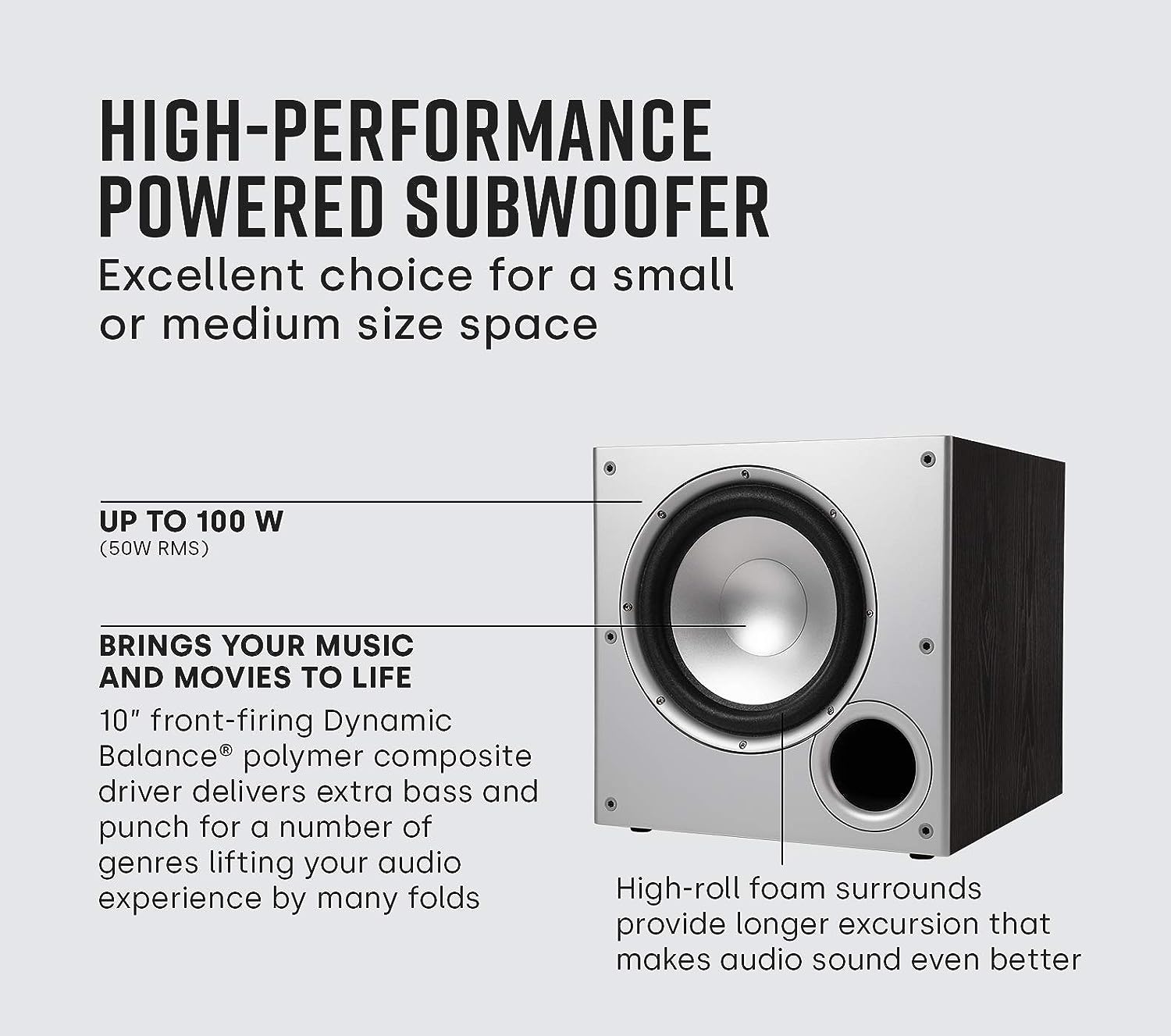 Polk Audio 5.1 Channel Home Theater System with Powered Subwoofer |Two (2) T15 Bookshelf, One (1) T30 Center Channel, Two (2) T50 Tower Speakers, PSW10 Sub | Alexa + HEOS