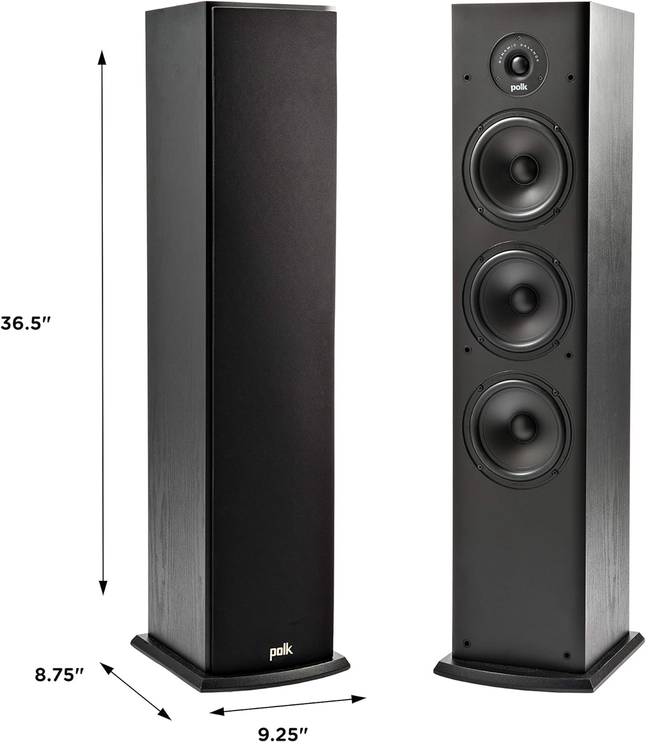 Polk Audio 5.1 Channel Home Theater System with Powered Subwoofer |Two (2) T15 Bookshelf, One (1) T30 Center Channel, Two (2) T50 Tower Speakers, PSW10 Sub | Alexa + HEOS