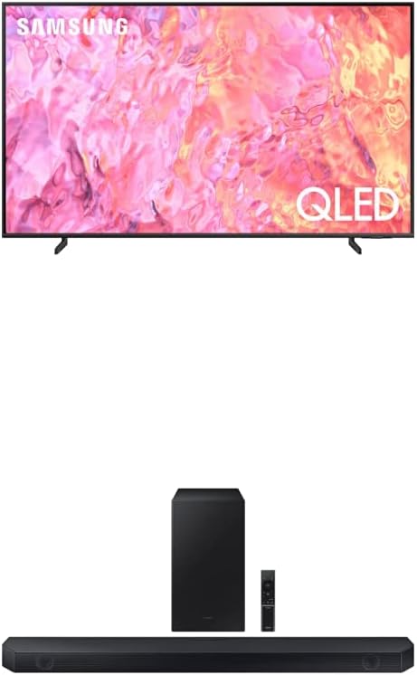 SAMSUNG 32-Inch Class QLED 4K Q60C Series Quantum HDR, Dual LED, Object Tracking Sound Lite, Q-Symphony, Motion Xcelerator, Gaming Hub, Smart TV with Alexa Built-in (QN32Q60C, 2023 Model),Titan Gray