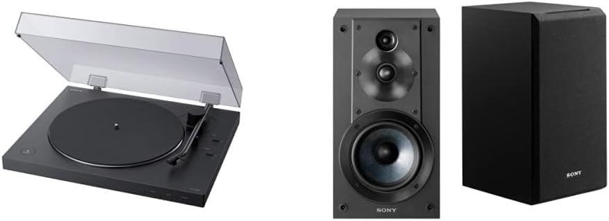 Sony PS-LX310BT Belt Drive Turntable: Fully Automatic Wireless Vinyl Record Player with Bluetooth and USB Output Black