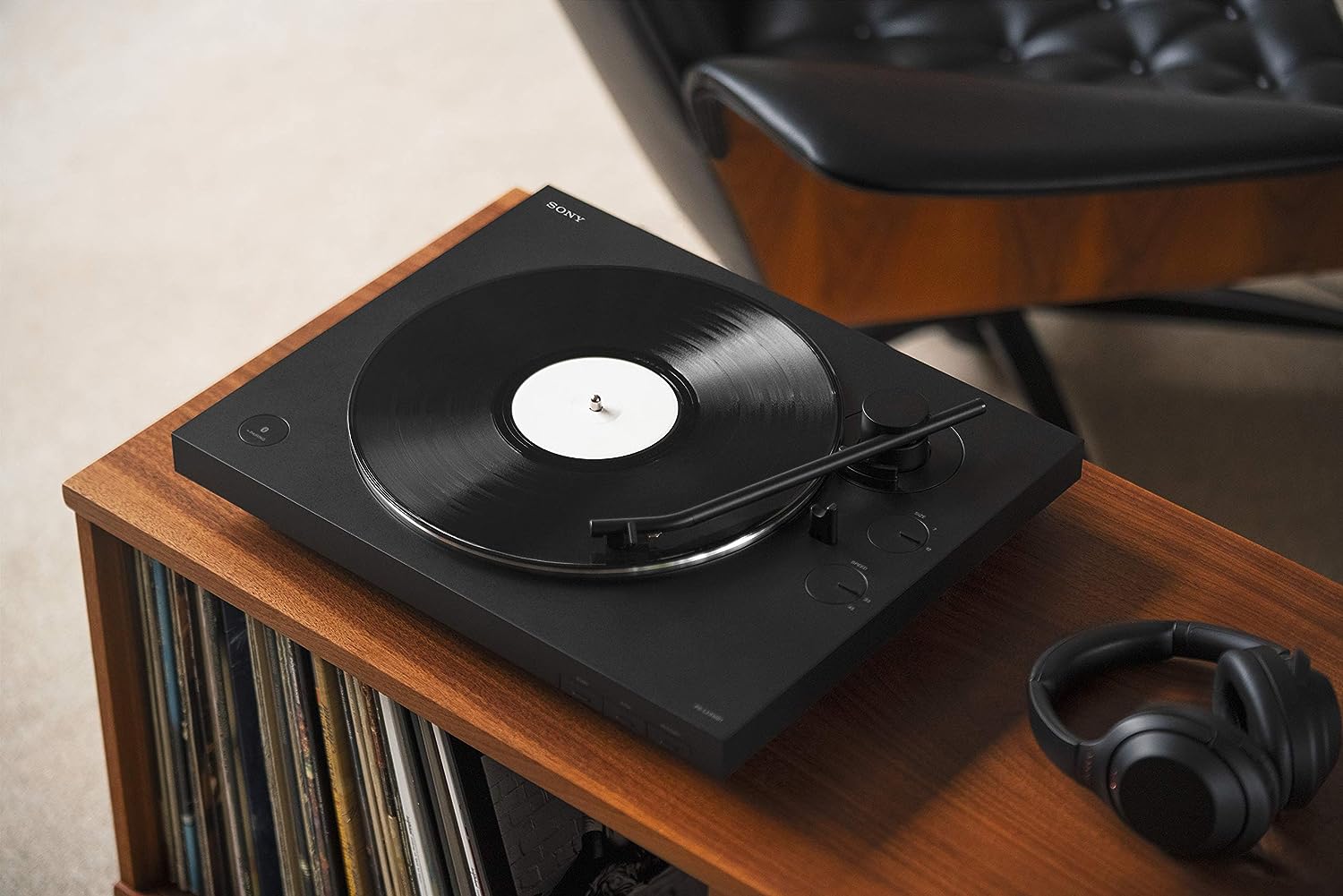 Sony PS-LX310BT Belt Drive Turntable: Fully Automatic Wireless Vinyl Record Player with Bluetooth and USB Output Black