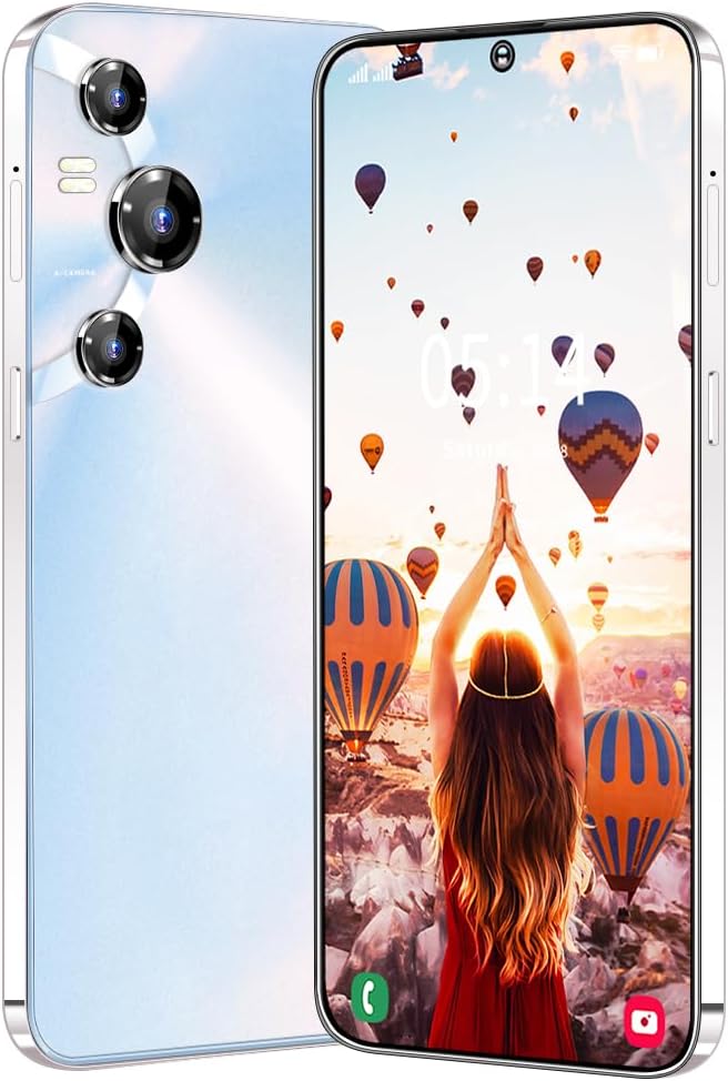 VIQEE Phones U21, 5G Unlocked Phones, 2K FHD+ Screen, Mobile Phones 6GB+256GB ROM+TF 128GB, Snapdragon Gen2 Processor, Smartphone Android Camera 24MP+64+12+12MP, WiFi NFC, Dual Sim - Black