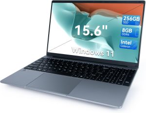 ANMESC 15.6″ Laptop Computer, Windows 11 laptops, Quad-Core Intel Celeron N5095 Processors, Laptop Computers with 1366 * 768 IPS Display, 5000mWh Battery, 8GB DDR4 256GB SSD, WiFi, Bluetooth, Type-C