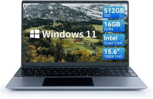 ANMESC Laptop Computer, Windows 11 Laptop, 8GB RAM 256GB ROM, Intel Celeron Quad-Core Processors, 15.6″ Laptops with 1366 * 768 IPS, 5000mAh Battery, WiFi, Bluetooth, Type-C, TF Card