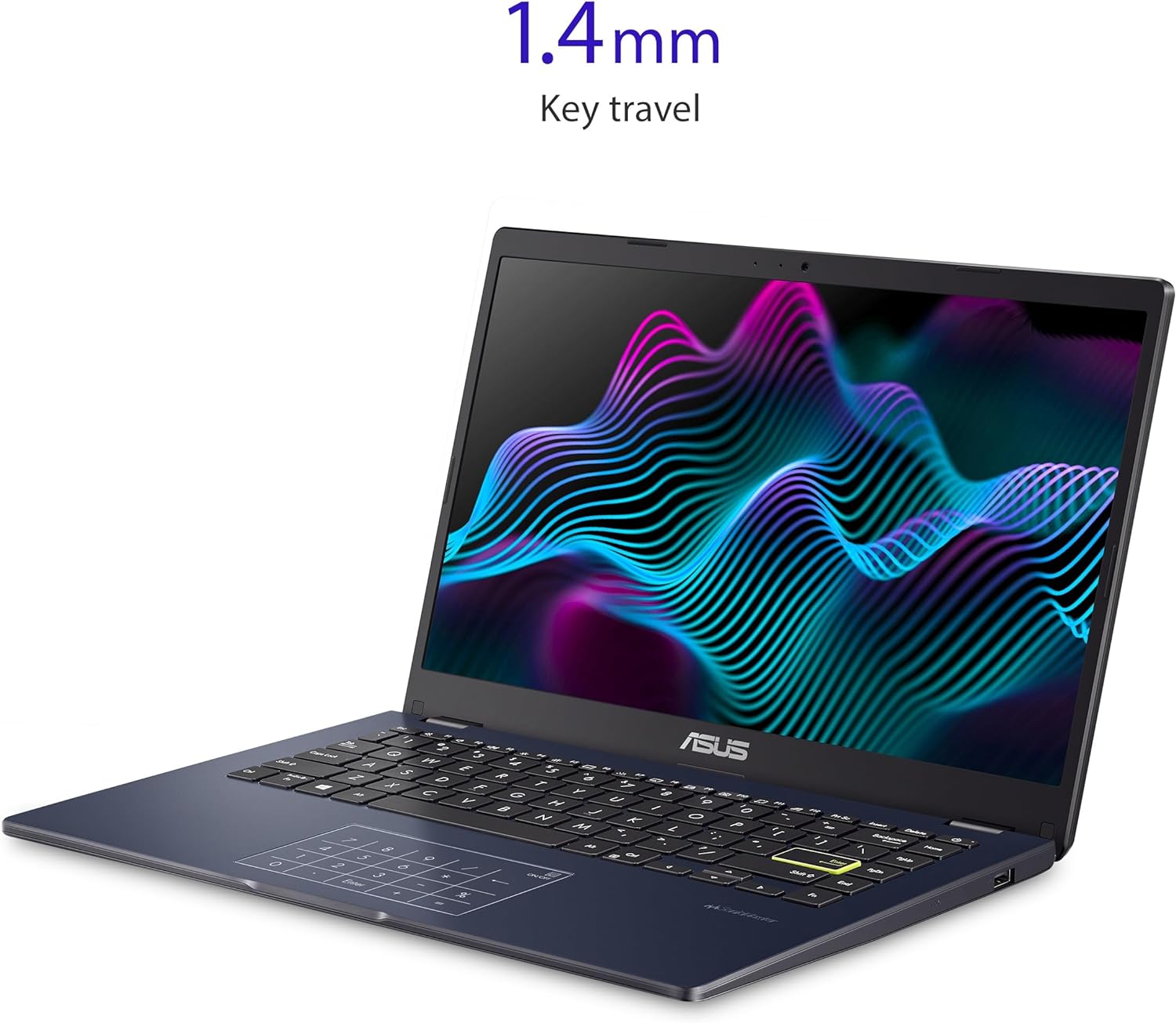 ASUS0 Vivobook Go 14 L410 Ultra Thin Laptop, 14” FHD Display, Intel Celeron N4020 Processor, 4GB RAM, 64GB eMMC, NumberPad, Windows 11 Home in S Mode, 1 Year Microsoft 365, Star Black, L410MA-AH02