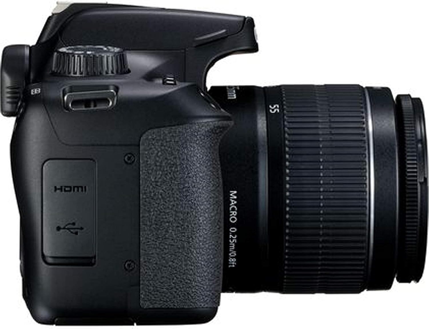 Canon EOS Rebel T100 (EOS 4000D) DSLR Camera w/EF-S 18-55mm F/3.5-5.6 Zoom Lens + 64GB Memory Card, Case, Hood, Grip-Pod, Filter Professional Photo Bundle (Renewed)