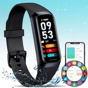 Fitness Tracker,Smart Watch with Blood Pressure Heart Rate Body Temperature & Sleep Monitor IP67 Waterproof Fitness Watch Step Calorie Counter Pedometer Health Watch for Android iOS Phones Men Women