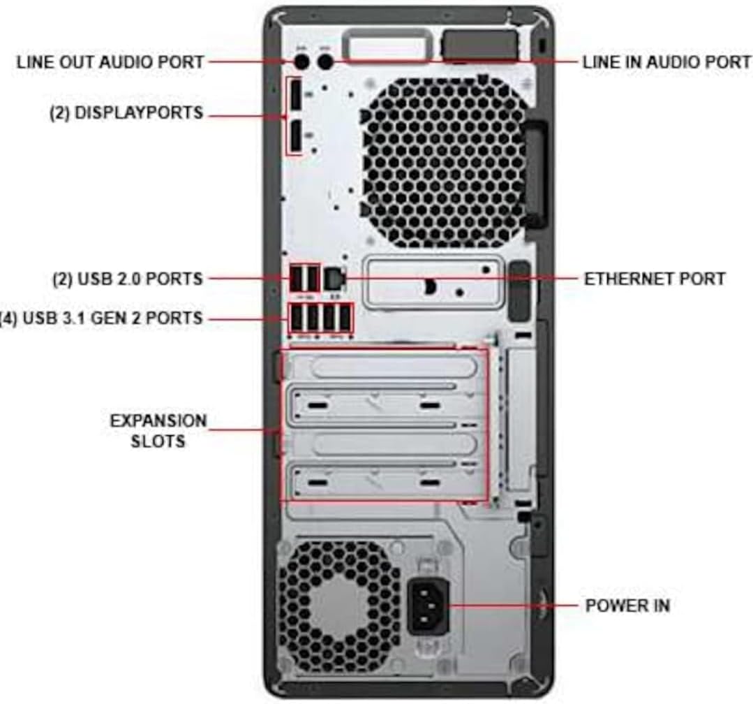 HP EliteDesk 800 G4 4 Tower PC, Intel Core i7-8700 6-Core up to 4.6GHz, 32GB DDR4 RAM, 1TB NVMe M.2 SSD + 3TB HDD, Intel UHD Graphics 620 (2x Display Ports) 4K, USB-C USB 3.1, Windows 10 Pro (Renewed)