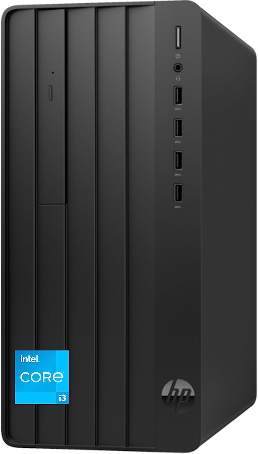 HP Pro Tower 290 G9 Business Desktop, 12th Gen Intel 4-Core Processor (Beats Core i7-9700), 16GB RAM, 256GB PCIe SSD + 1TB HDD, 2-Monitor Support 4K, DVD-RW, HDMI, VGA, Wi-Fi, Windows 11 Pro, Black
