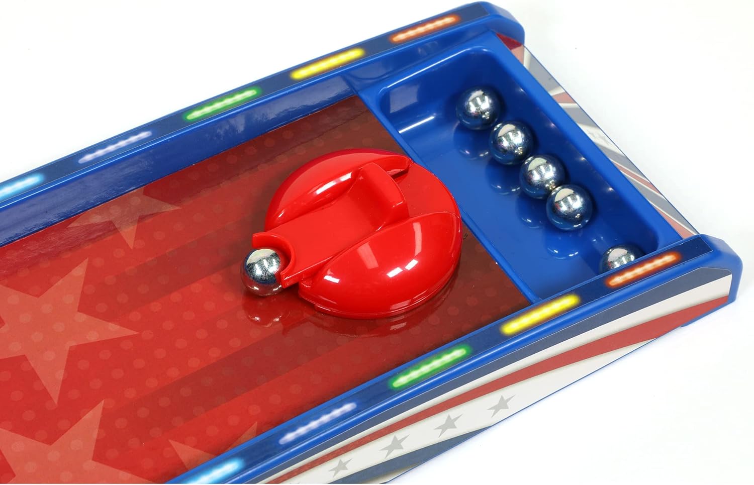 Merchant Ambassador Retro Arcade Electronic: Alley-Ball - Tabletop Game, 3' Track, Scoreboard & Sound Effects, 1-2 Players, Ages 6+