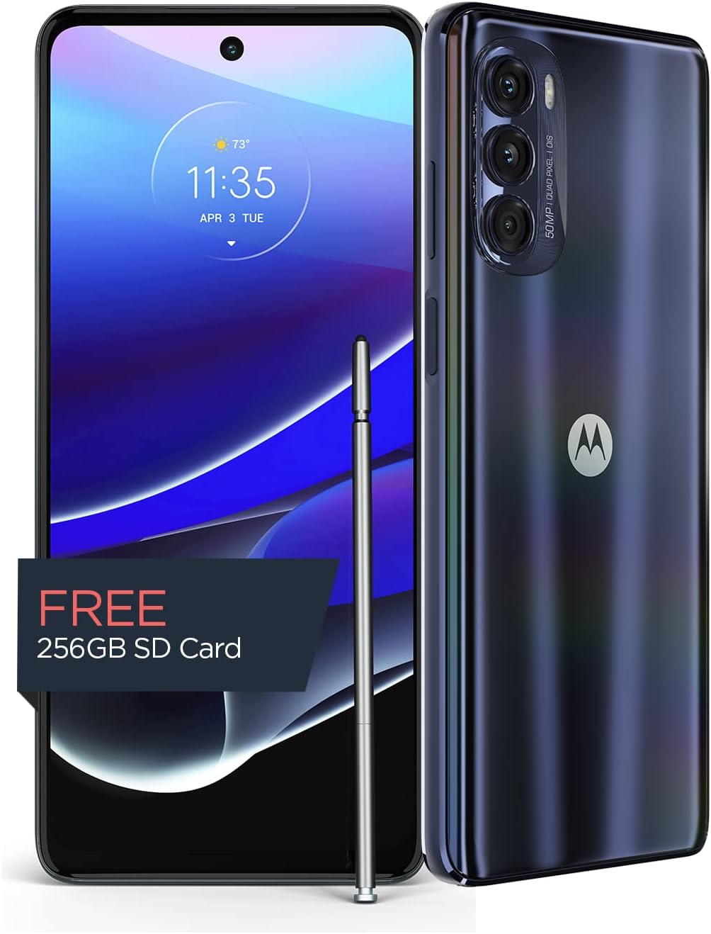 Motorola Moto G Stylus | 2022 | 2-Day Battery | Unlocked | Made for US 4/128GB | 50MP Camera | Twilight Blue