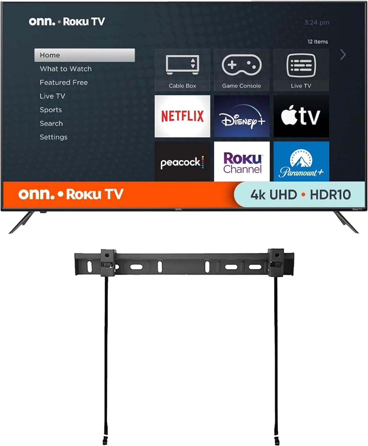 ONN 24-Inch Class HD (720P) LED Smart TV + Free Wall Mount with Wi-Fi Connectivity and Mobile App | Flat Screen TV Compatible with Apple Home Kit | Alexa and Google Assistant (Renewed)