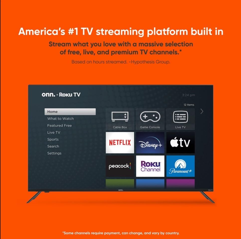 ONN 32-Inch Class HD 720p Smart TV + Free Wall Mount with Wi-Fi Connectivity and Mobile App | Flat Screen TV | Compatible with Home Kit | Alexa and Google Assistant (Renewed)
